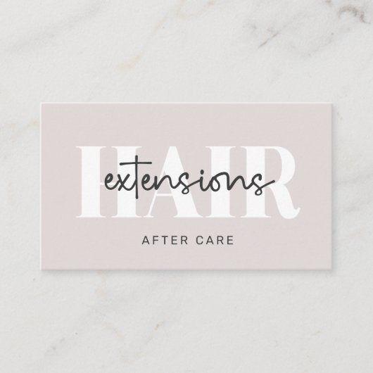 Moderne nazorginstructies Visitekaartje (Voorkant)