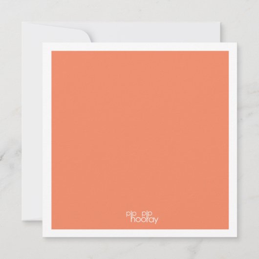 Moderne Nectarine Orange Enregistrer la date Carte (Dos)