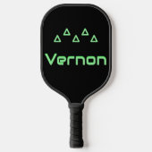 Moderne Neon Green Custom Name Pickleball Paddle (Voorkant)