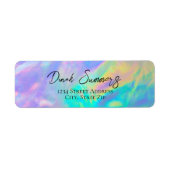 Moderne Neon Pastel | Étiquette de retour (Devant)