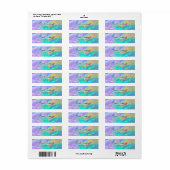 Moderne Neon Pastel | Étiquette de retour (Feuille entière)