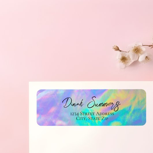 Moderne Neon Pastel | Étiquette de retour
