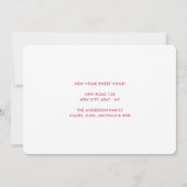 Moderne Neon Roze Bright Nieuw Adres Bewegend Aankondiging (Achterkant)