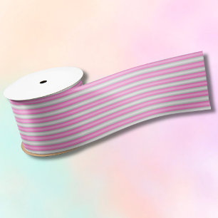 Moderne Neon Roze Strepen met 3D-Effect Lint