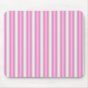 Moderne Neon Roze Strepen met 3D-Effect Muismat
