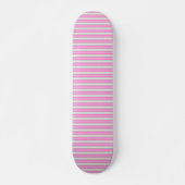 Moderne Neon Roze Strepen met 3D-Effect Skateboard (Voorkant)