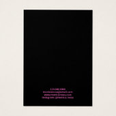 Moderne Neon Roze Zwarte sieraden oorbellen displa Visitekaartje (Achterkant)