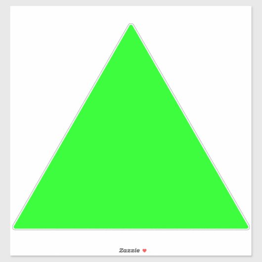 Moderne neongroen scherm Grote driehoekpijl Sticker (Vel)