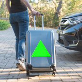 Moderne neongroen scherm Grote driehoekpijl Sticker (Koffer Insitu)