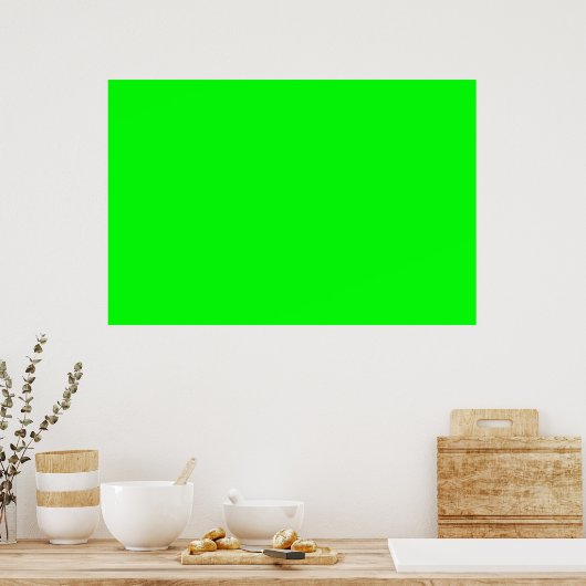 Moderne, neongroen scherm, helder, stevig poster (Keuken)