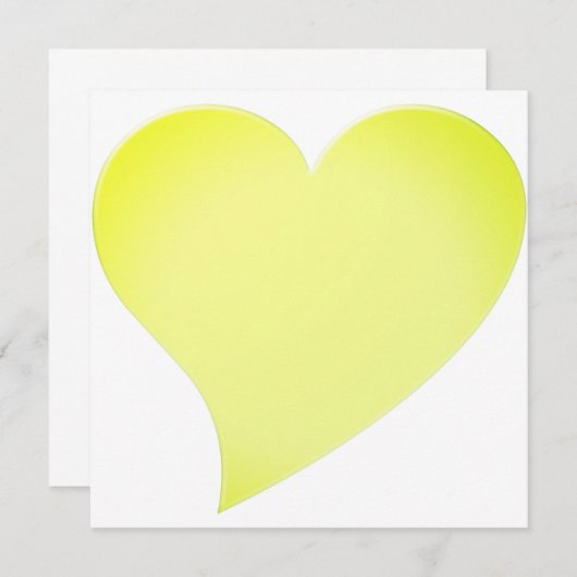 Moderne neonheldere kalk, grote hartschattige kaar (Voorkant / Achterkant)