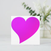 Moderne neonmagenta hartkaart Valentijnsdag (Staand voorkant)