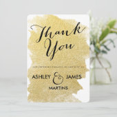 MODERNE NEPGoud Bedankkaart (Staand voorkant)