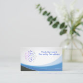 Moderne Netwerk Tech Beveiliging | Bedrijfslogo Visitekaartje (Staand voorkant)