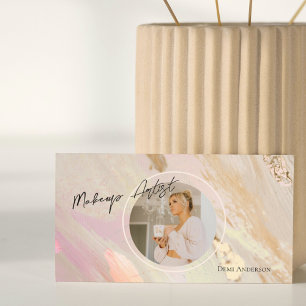 Moderne neutraal   Artistisch Visitekaartje Makeup