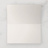 Moderne neutraal Boho Floral Wedding Place Card (Binnenkant ongevouwen)