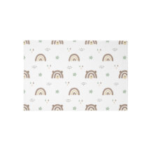 Moderne Neutral Rainbow Beer Pattern Kwekerij Rug