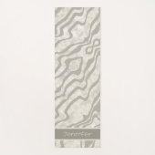 Moderne Neutral Stripe Abstracte Cream Inspirivity Yogamat (Voorkant)