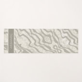 Moderne Neutral Stripe Abstracte Cream Inspirivity Yogamat (Voorkant (horizontaal))