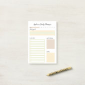 Moderne, neutrale, aangepaste dagelijkse planner post-it® notes (Op bureau)