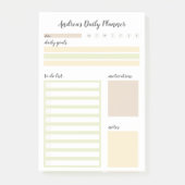 Moderne, neutrale, aangepaste dagelijkse planner post-it® notes (Voorkant)