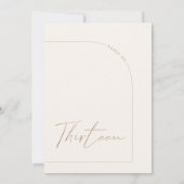 Moderne Neutrale Arch Tabel Dertien Tabel Aantal Kaart (Achterkant)