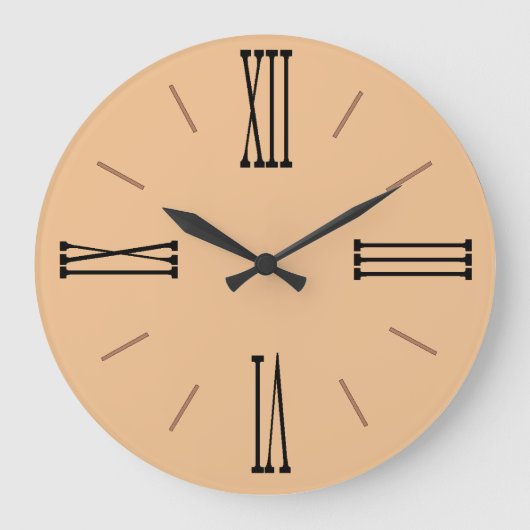 Moderne neutrale blos met Romeinse cijfers Grote Klok (Voorkant)