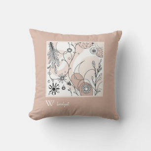 Moderne Neutrale Boho Bruine Esthetiek Kussen