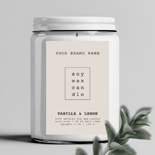 Moderne neutrale cosmetica verpakking kaars voedselcontainer etiket