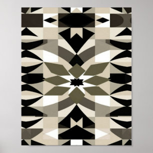 Moderne neutrale geometrische wandkunst afdruk A Poster
