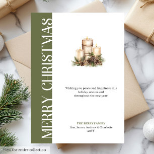 Moderne neutrale kerstkaart