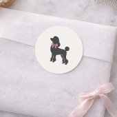 Moderne Neutrale Poodle Sticker Seal
