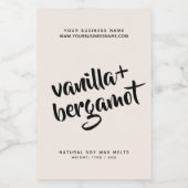 Moderne, neutrale sojafsmelt label voedselcontainer etiket (Enkel label)