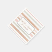  moderne Neutrale Stripes Aangepast Servet (Hoek)