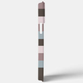 Moderne Neutrale Stripes Monogram Beige Case-Mate iPhone Case (Achterkant / Rechts)