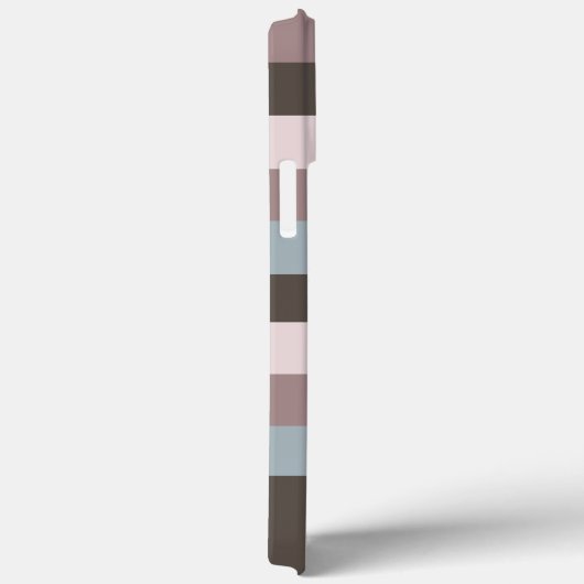 Moderne Neutrale Stripes Monogram Beige Case-Mate iPhone Case (Achterkant / Rechts)