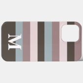 Moderne Neutrale Stripes Monogram Beige Case-Mate iPhone Case (Achterkant (horizontaal))