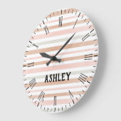 Moderne neutrale strips op maat grote klok (Hoek)