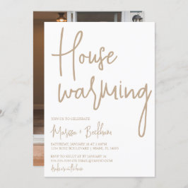 Moderne neutrale uitnodiging tot opwarming van de 