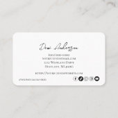 Moderne Neutre Blush | Carte de visite de maquilla (Dos)