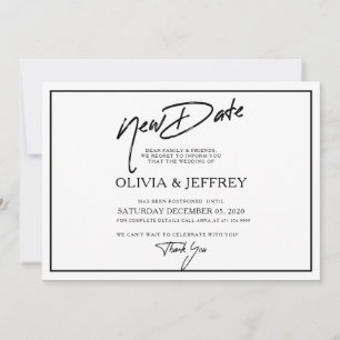 Moderne Nieuwe Datum Trouwkaart Save the Date Kaar
