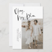 Moderne Nieuwe Plan Wijzigingsdatum Trouwdatum Bew Save The Date (Voorkant)
