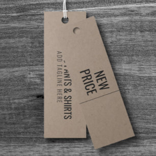 Moderne nieuwe prijs Bedrijfsnaam Hang Label Mini Visitekaartjes