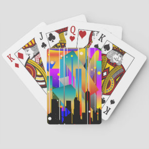 Moderne Nieuwe Yorkse Geometrische Vormen Abstract Pokerkaarten