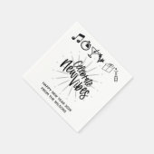 Moderne nieuwjaarsvibes servet (Hoek)