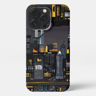 Moderne Night Cityscape telefoonhoesjes iPhone 13 Pro Hoesje