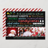 Moderne Noël Holiday Métro Carte photo d'art (Devant / Derrière)