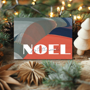 Moderne Noel Joy to the World Non Foto Kerstmis Feestdagen Kaart