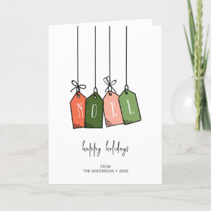 Moderne Noel Prettige feestdagen Gift Labels Holid