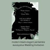 moderne noir élégant Faire-part de mariage perwink